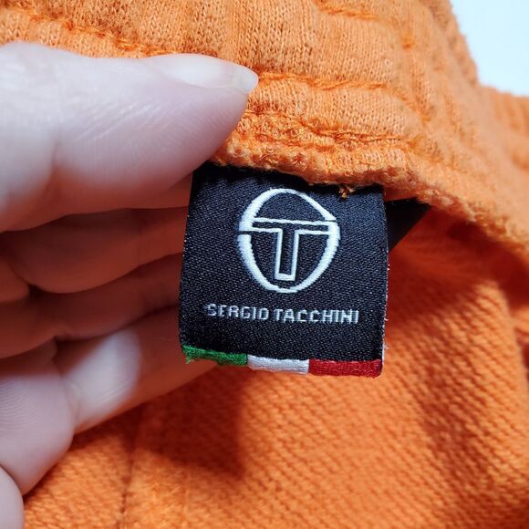 Sergio Tacchini Damarindo Track Joggers Size XL Orange Drawstring Stretch Mens - Picture 8 of 10